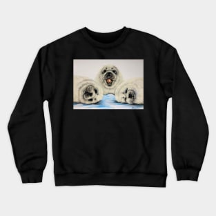 Three Cute Baby Seal Pups Crewneck Sweatshirt